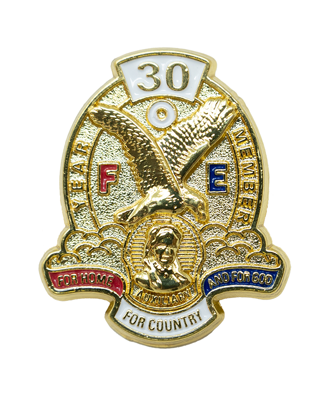 Pin - Auxiliary 30 Years