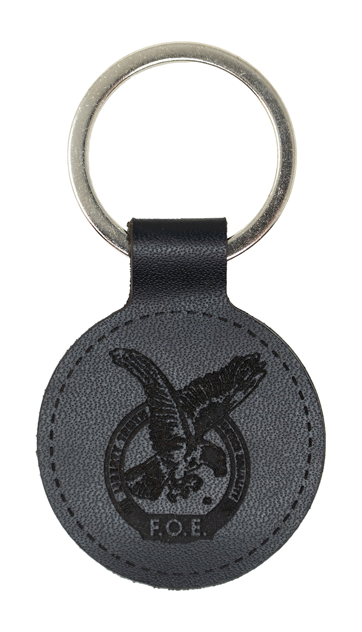 Round Leather Keychain