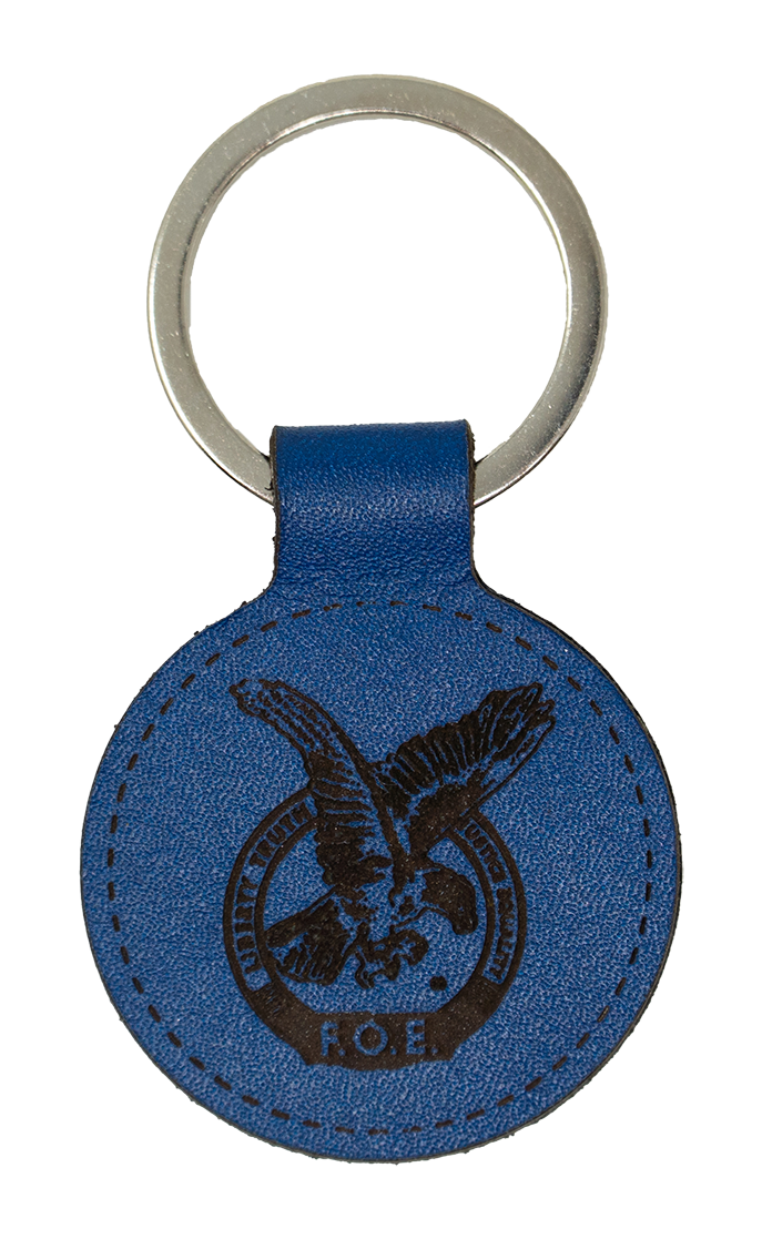 Round Leather Keychain