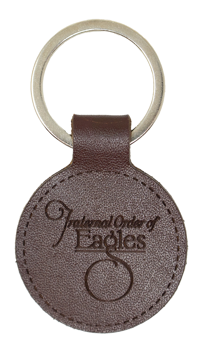 Round Leather Keychain