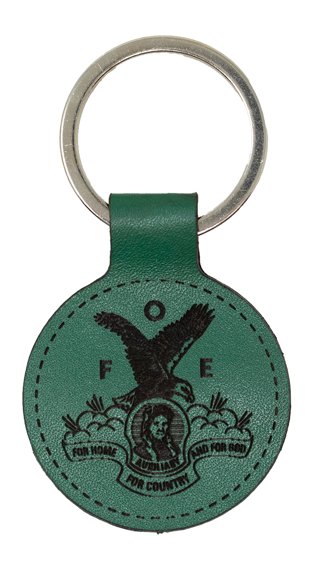 Round Leather Keychain