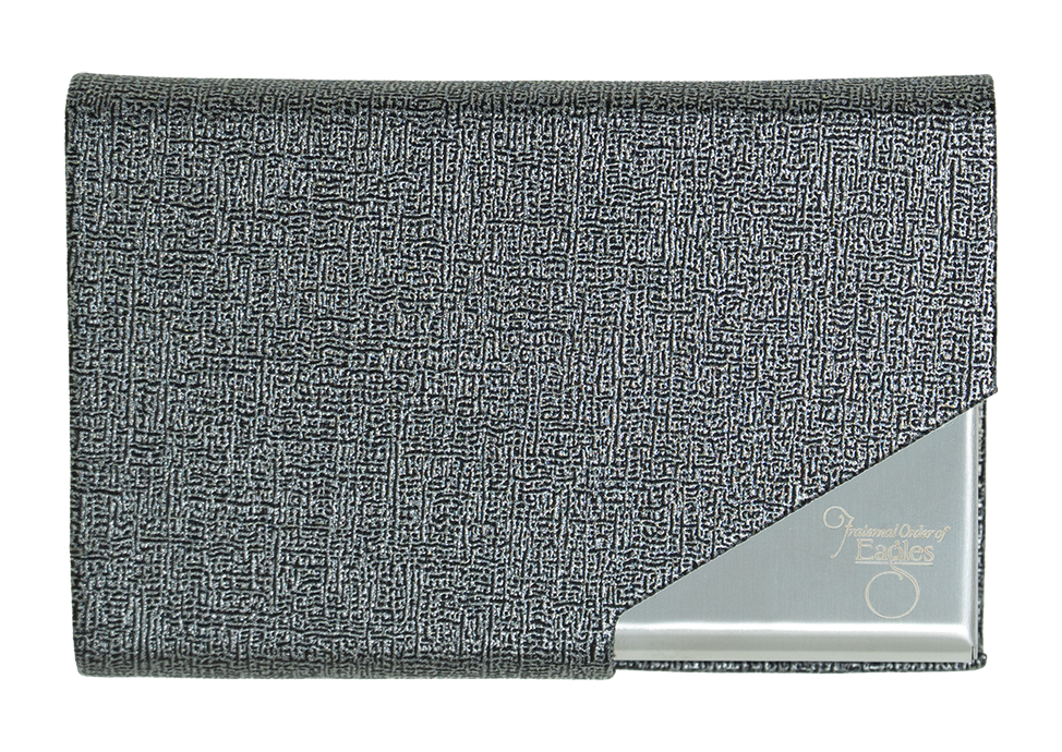 Business Card Holder - Leather/Stainless Steel