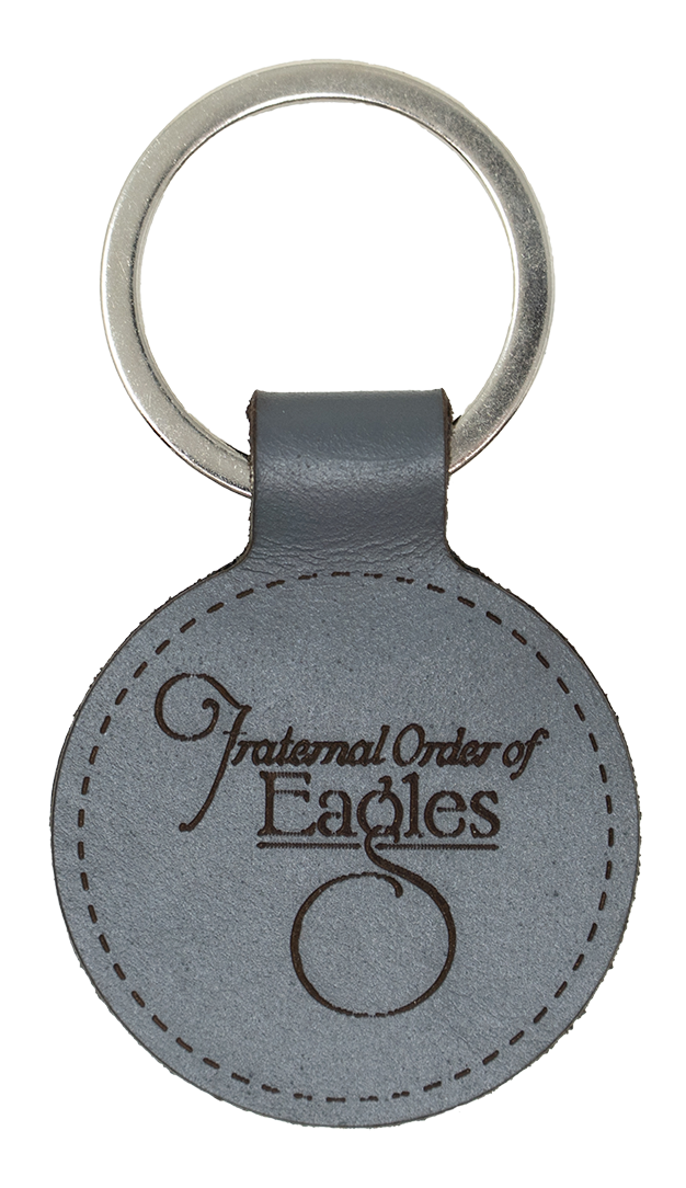 Round Leather Keychain