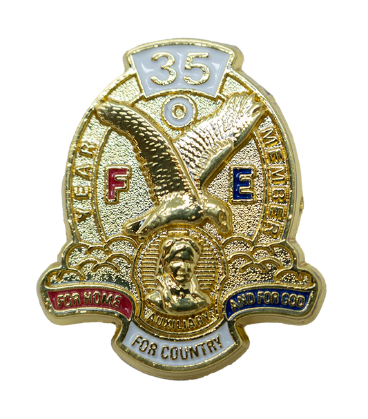 Pin - Auxiliary 35 Years