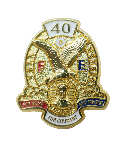 Pin - Auxiliary 40 Years