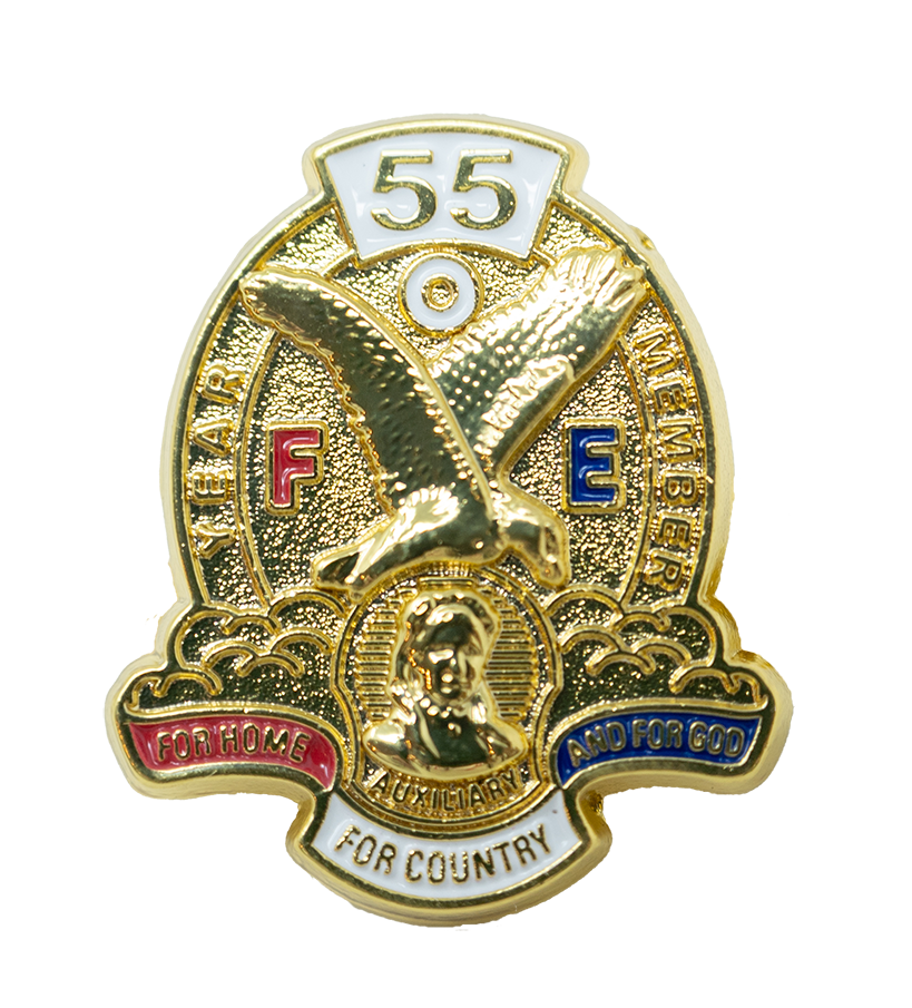 Pin - Auxiliary 55 Years