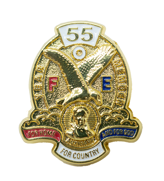 Pin - Auxiliary 55 Years