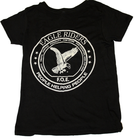 Augusta Eagles Ladies SS Blk/Gry Fan Tee